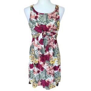 World Market Women's Tropical‎ Tie Front Floral Sleeveless Dress. Size S/M